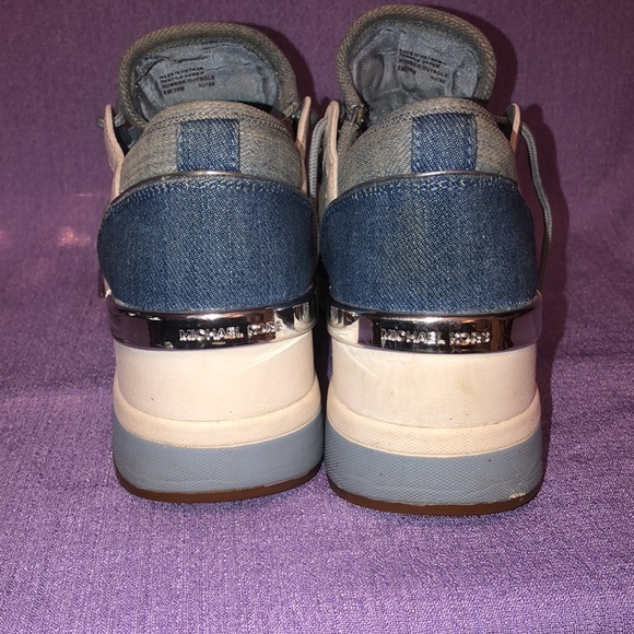 Used Women’s Michael Kors Denim Shoes Size 8 HJ18E - Picture 5 of 12